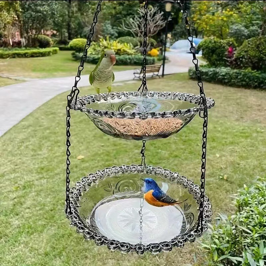 Comedero para pájaros colgante estilo vintage & Baño