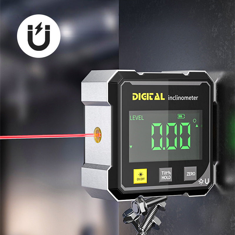🥳2026 HOT SALE🥳💞50K+ SOLD!🌿 4-Side Magnetic Digital Angle Finder with Laser