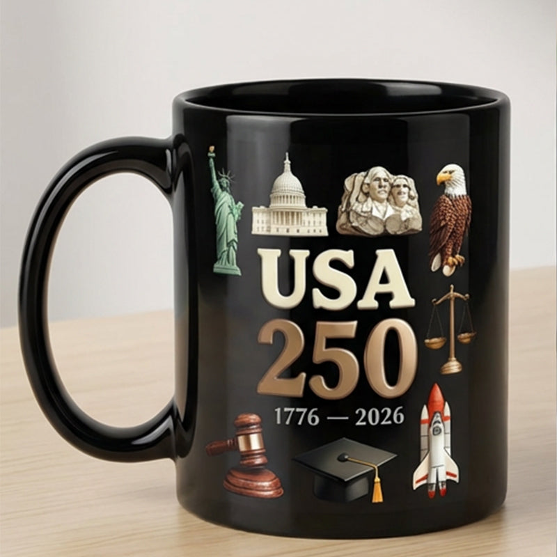 🔥Oferta por tiempo limitado: taza de café estadounidense de 325 ml (11 oz) conmemorativa del 250 aniversario.