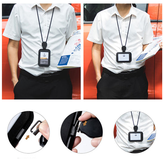 Retractable ID Badge Holder with Lanyard