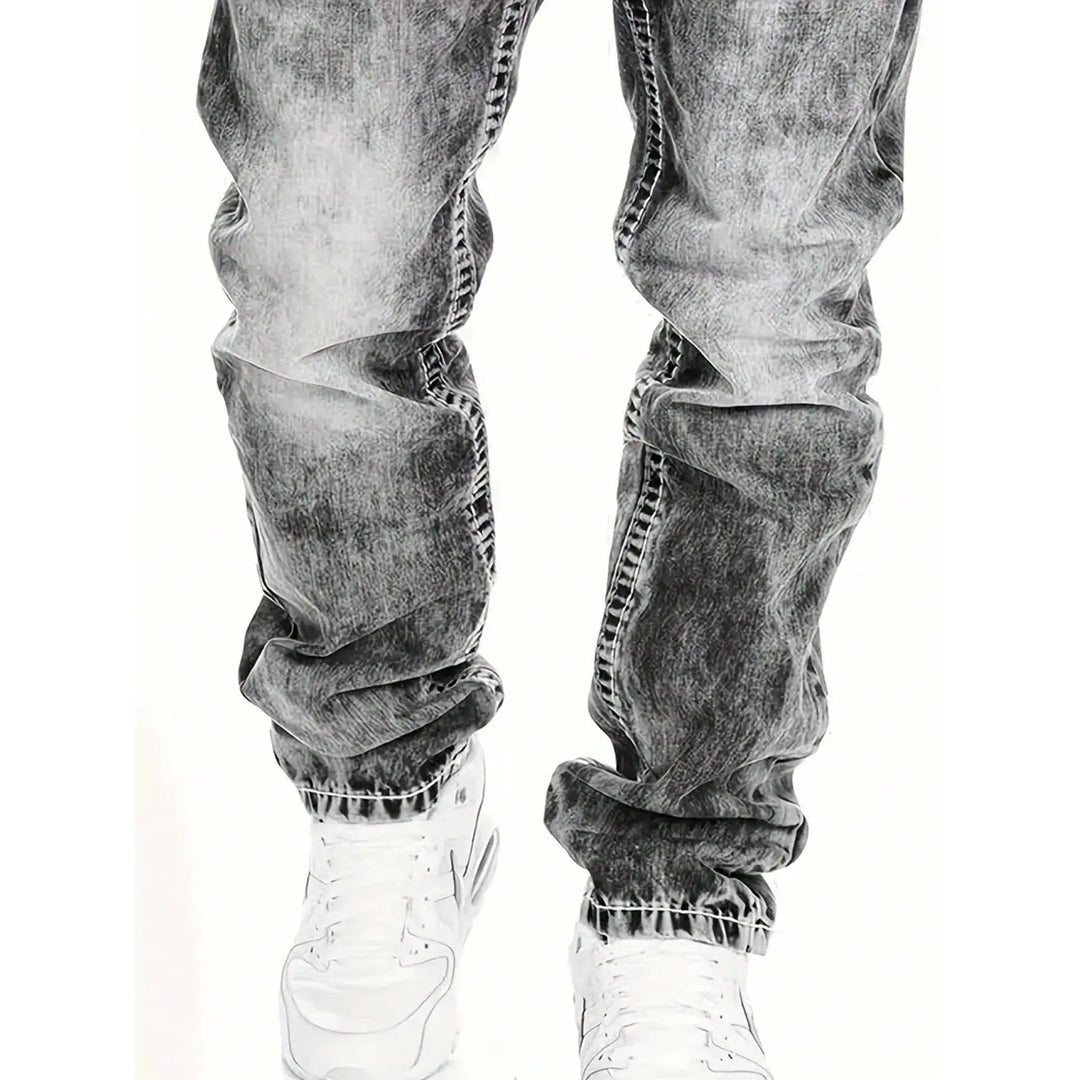 Men's Fashion Creative Stretch Denim Jeans,Minimalist Style Suitable For Summer, Emo Style— Free shipping for two pieces