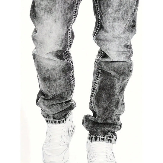 Men's Fashion Creative Stretch Denim Jeans,Minimalist Style Suitable For Summer, Emo Style— Free shipping for two pieces