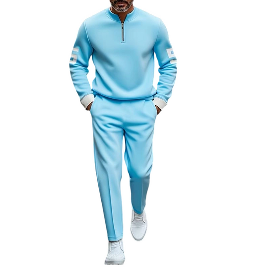 👕 50% OFF NOW! 🔥 Men's Half-Zip Top & Pants 2-Piece Set – Stylish Design, Comfortable Fit & Perfect for Casual Wear 👖