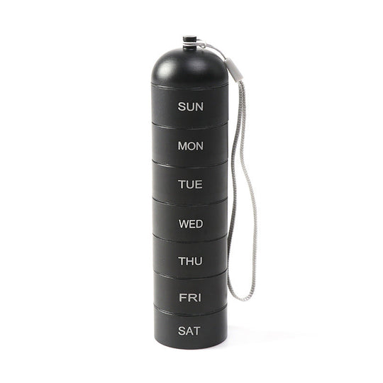 7-Day Waterproof Portable Aluminum Pill Organizer
