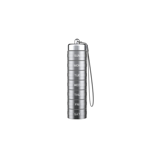 7-Day Waterproof Portable Aluminum Pill Organizer