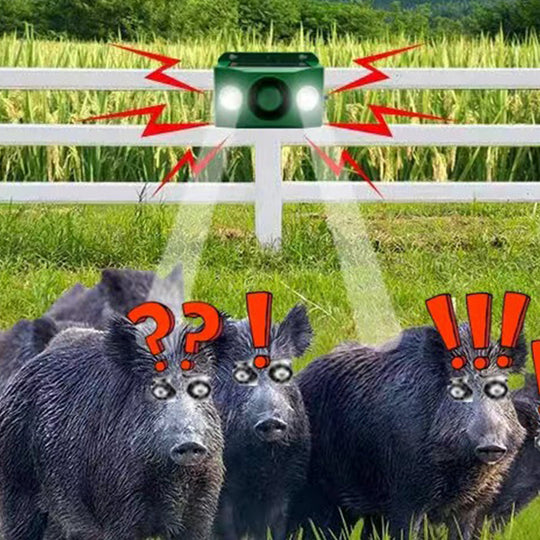 🚫 Beast Repellent Solar Warning Lights with Loud Volume🐗⚡