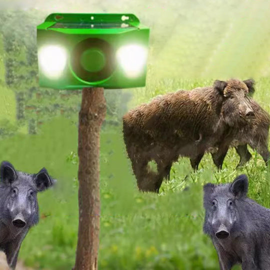 🚫 Beast Repellent Solar Warning Lights with Loud Volume🐗⚡