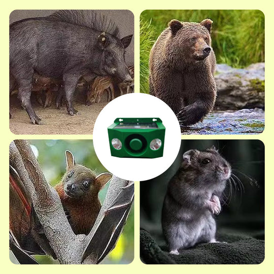 🚫 Beast Repellent Solar Warning Lights with Loud Volume🐗⚡