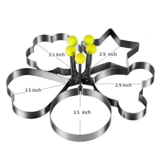 Stainless Steel Fried Egg Molds - Set of 5