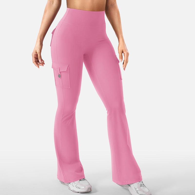 👖 Flattering Freedom | Women's High-Waist Flare Yoga Cargo Trousers