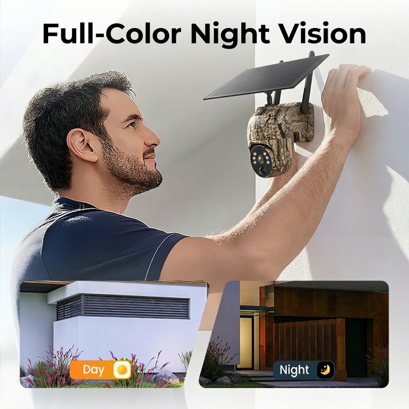 🥳2026 HOT SALE🥳💞50K+ SOLD!🏠⚡ 50% OFF! 2MP Solar PTZ Camera – 355° pan & tilt, eliminates blind spots. Built-in battery, solar rechargeable. Two-way talk, instant alerts. Tough enough for any weather. 🌧️🛡️