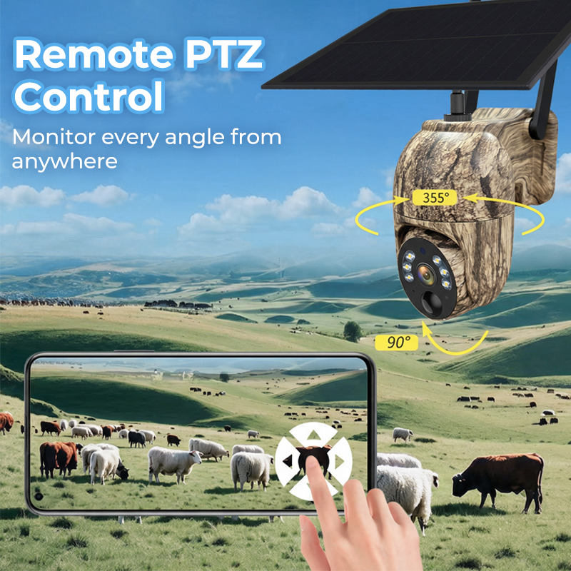🥳2026 HOT SALE🥳💞50K+ SOLD!🏠⚡ 50% OFF! 2MP Solar PTZ Camera – 355° pan & tilt, eliminates blind spots. Built-in battery, solar rechargeable. Two-way talk, instant alerts. Tough enough for any weather. 🌧️🛡️
