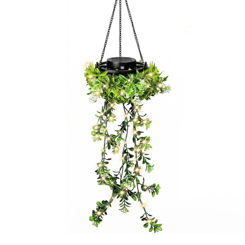 🔥LIMITED TIME 20% OFF! 🔥SOLAR-POWERED HANGING MILAN GRASS LIGHT! 💎 Lifelike Foliage, Auto On/Off & IP65 Waterproof ✨