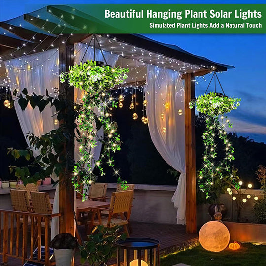🔥LIMITED TIME 20% OFF! 🔥SOLAR-POWERED HANGING MILAN GRASS LIGHT! 💎 Lifelike Foliage, Auto On/Off & IP65 Waterproof ✨