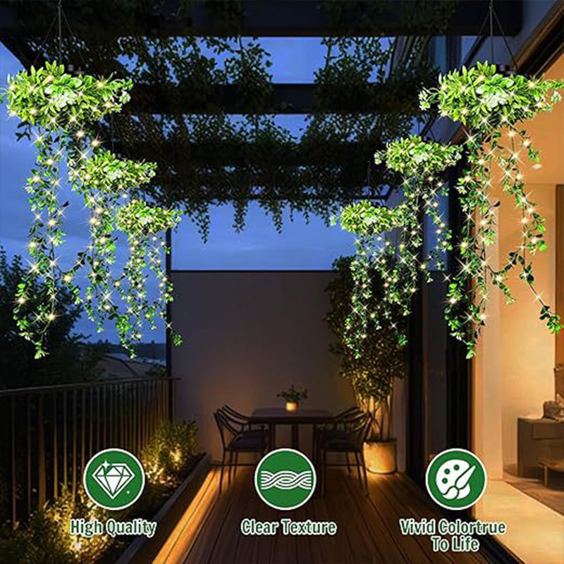 🔥LIMITED TIME 20% OFF! 🔥SOLAR-POWERED HANGING MILAN GRASS LIGHT! 💎 Lifelike Foliage, Auto On/Off & IP65 Waterproof ✨