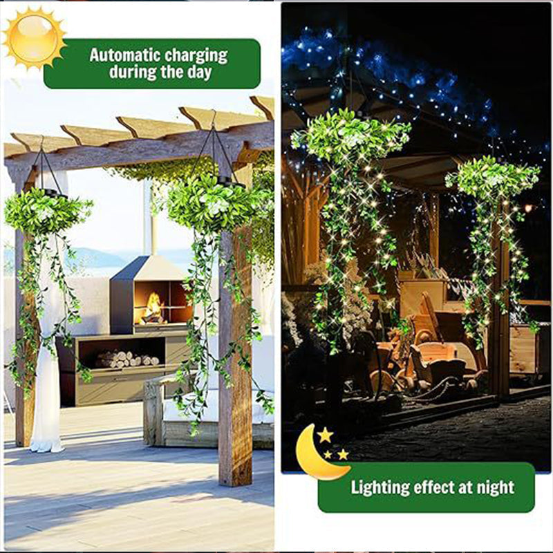 🔥LIMITED TIME 20% OFF! 🔥SOLAR-POWERED HANGING MILAN GRASS LIGHT! 💎 Lifelike Foliage, Auto On/Off & IP65 Waterproof ✨