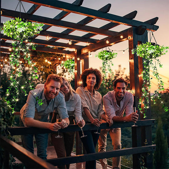 🔥LIMITED TIME 20% OFF! 🔥SOLAR-POWERED HANGING MILAN GRASS LIGHT! 💎 Lifelike Foliage, Auto On/Off & IP65 Waterproof ✨