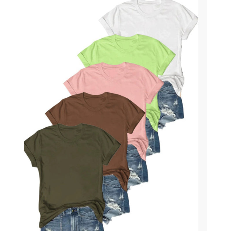 👕 50% OFF NOW! 🌈 5-Pack Versatile Solid Color T-Shirt – Soft Cotton, Breathable & Perfect for Daily Wear✨