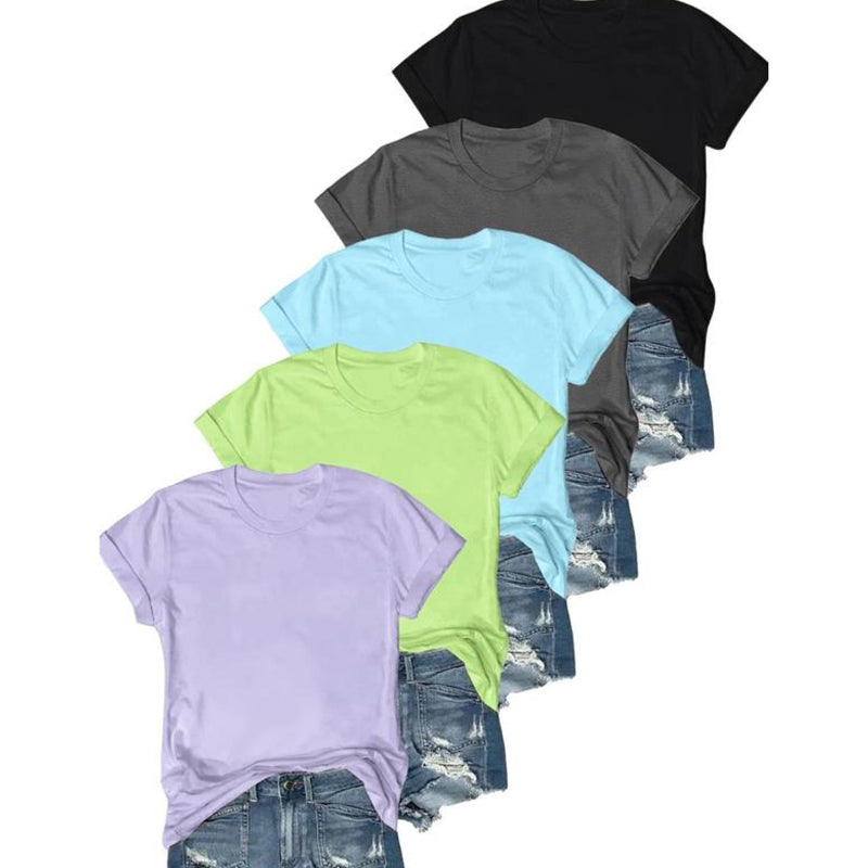 👕 50% OFF NOW! 🌈 5-Pack Versatile Solid Color T-Shirt – Soft Cotton, Breathable & Perfect for Daily Wear✨