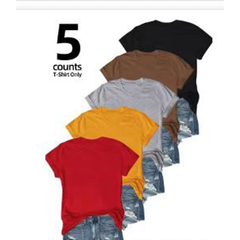 👕 50% OFF NOW! 🌈 5-Pack Versatile Solid Color T-Shirt – Soft Cotton, Breathable & Perfect for Daily Wear✨
