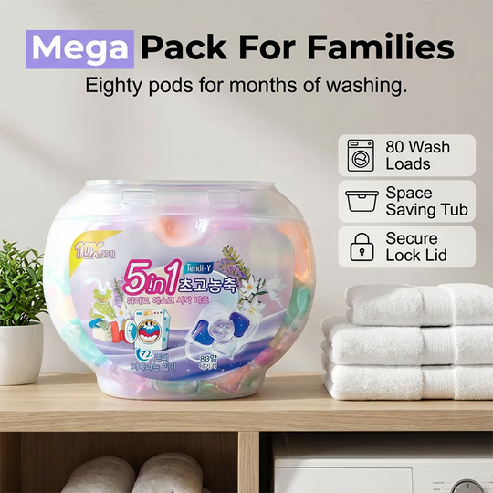 ✨2026 Hot Sale 55% OFF🔥5-in-1 White Musk Laundry Detergent Pods (80PCS)