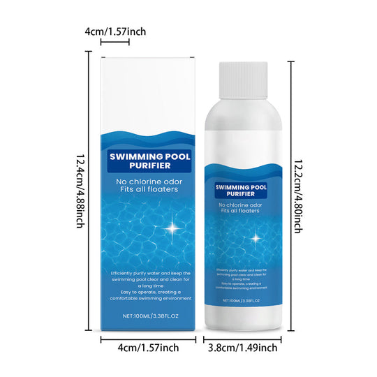 💧 Swimming Pool Purifying Liquid – Crystal Clear Water, Zero Hassle! ✨ Say goodbye to green water & harsh chemicals – just pure, fresh swimming every time. 🏊‍♂️💙