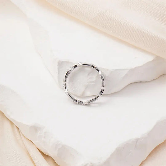 💐50% OFF ! Open Cuff Ring with Cubic Zirconia – Fits All Finger Sizes Comfortably 🌸🔓【Limited Offer】