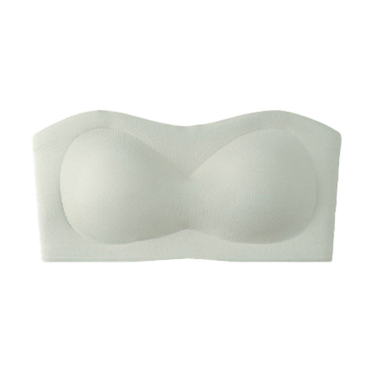 ⛱️Last Day 50 OFF ！！💞Womens Strapless Bras Push Up Bandeau Bra Non Slip Wireless Supportive Padded Bras Seamless Comfortable Tube Jelly Bra