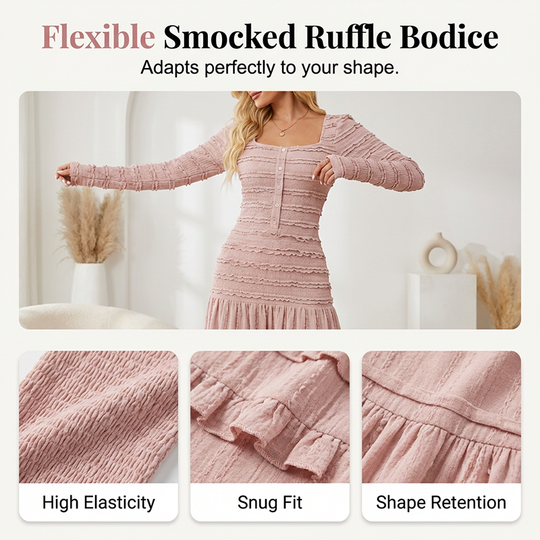 Flattering Square Neck Maxi Dress