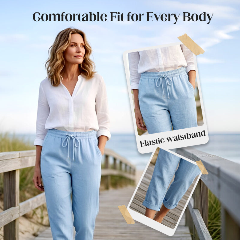 👖 20% OFF NOW ! ⚡ Casual Cotton and Linen Pants for Women – Skin-friendly Breathable, Loose Fit & All-match Daily Wear Design ☁️