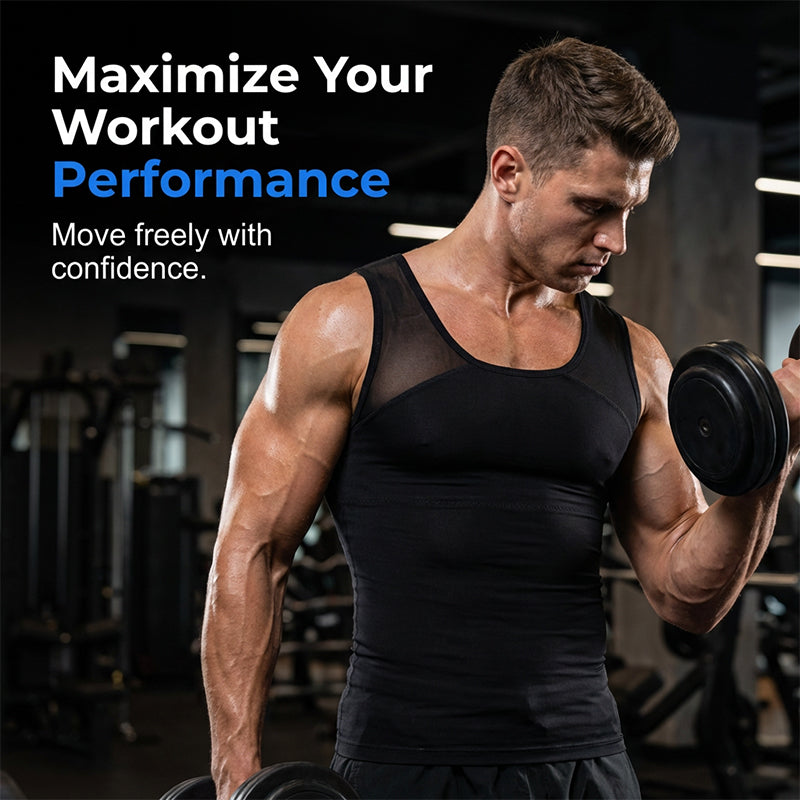 💪 Men's High-Elasticity Fitness & Shaping Tank Top – Instant Core Smoothing, All-Day Comfort! ✅💥