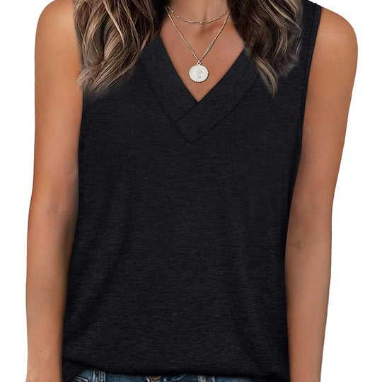 💖LAST DAY SALE: 30% OFF🏆Flash Sale🔥Women's Sleeveless V-Neck Slimming Loose Fit Casual Tank Top🎽