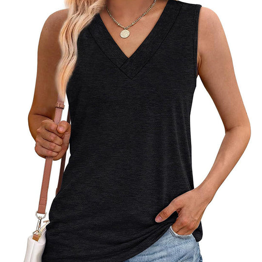💖LAST DAY SALE: 30% OFF🏆Flash Sale🔥Women's Sleeveless V-Neck Slimming Loose Fit Casual Tank Top🎽