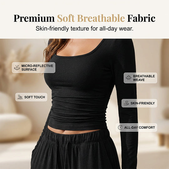 ⏰🎁Women's Square-Neck Top & Wide-Leg Pants Set