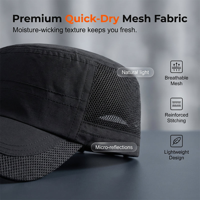 Outdoor Mesh Panel Flat Top Cap