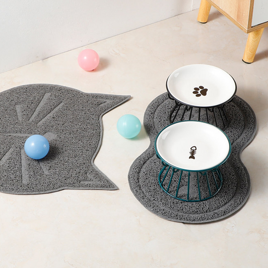 🐱 50% OFF! 🥣Elevated Ceramic Cat Bowl with Iron Stand – Promotes Healthy Posture, Non-Slip & Perfect for Dry & Wet Food 🐈