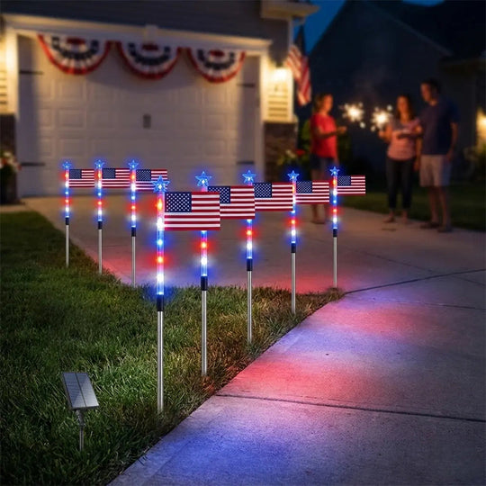 Outdoor Solar Flag Stake Lights