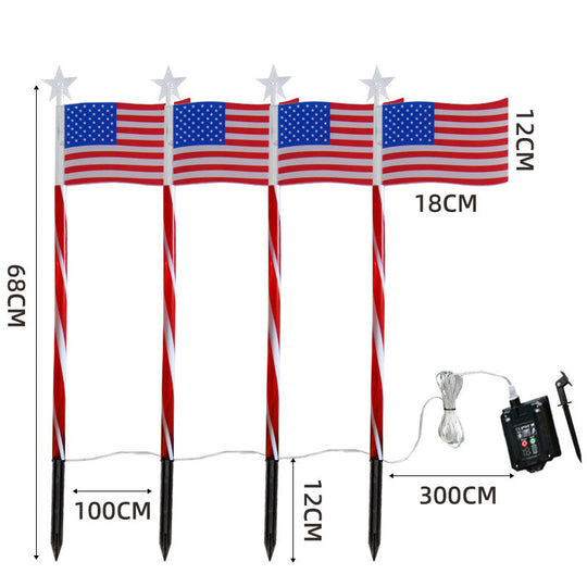 Outdoor Solar Flag Stake Lights