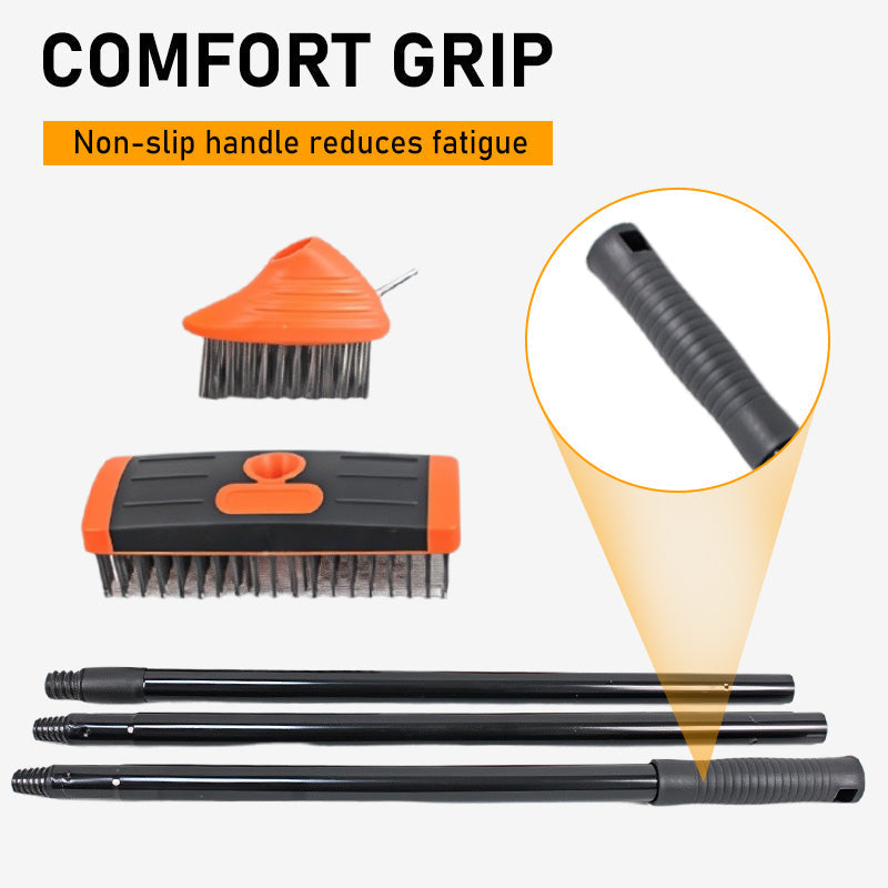 3-in-1 Weeding Wire Brush Tools Set – Durable Steel Brushes, Ergonomic Handle & Perfect for Patios, Driveways & Garden Paths 🏡