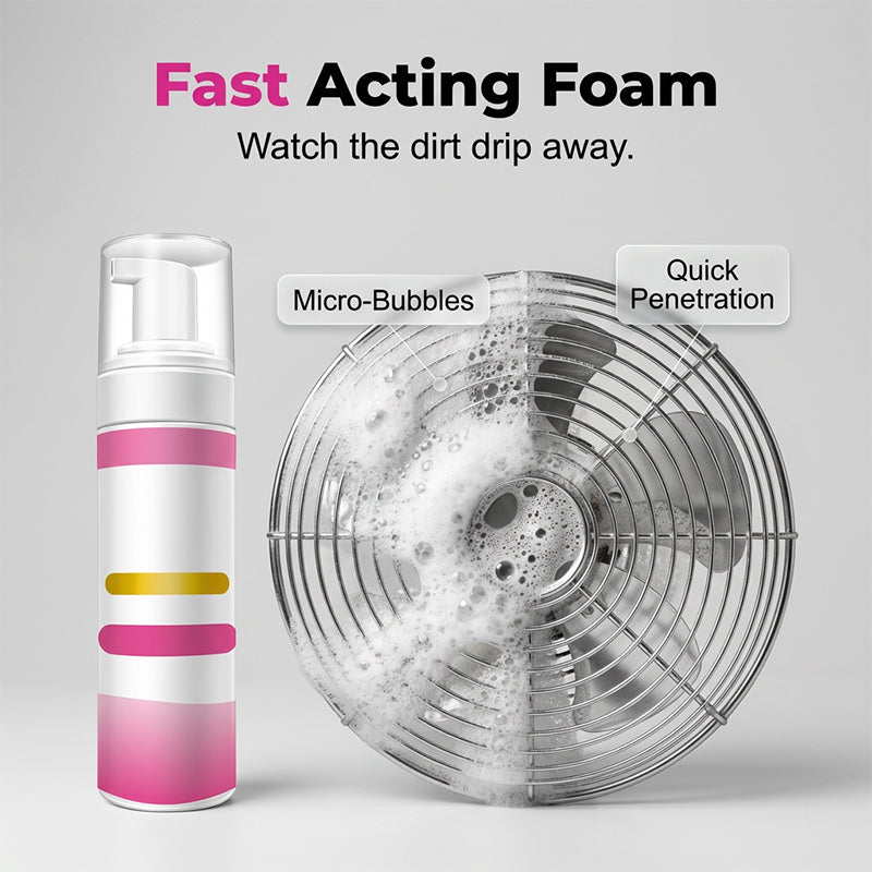 🌀 Fan cleaner spray – no dismantling. Foam melts dust. Works on all fans! 🧼✨