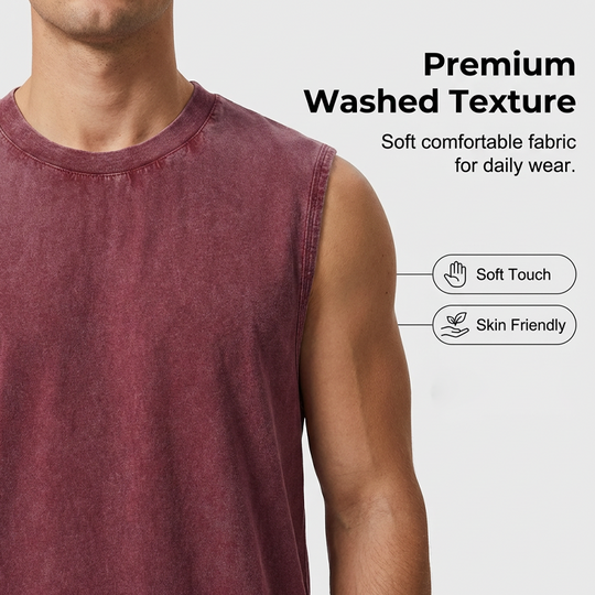 📢📢30% OFF !! ⏰Men's Vintage Wash Sleeveless Tank Top