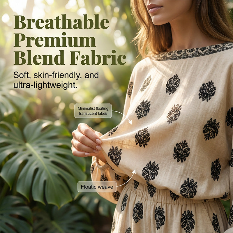👒 LIMITED-TIME 50% OFF! ✨ Bohemian Off-Shoulder Jumpsuit – Printed, Elastic Waist, Side Pockets 🌺
