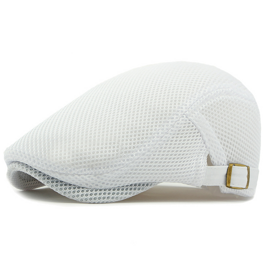 🧢 LIMITED TIME 30% OFF! 🍂 Breathable Flat Cap with Adjustable Strap – Mesh Fabric, Classic Ivy Style 🍁