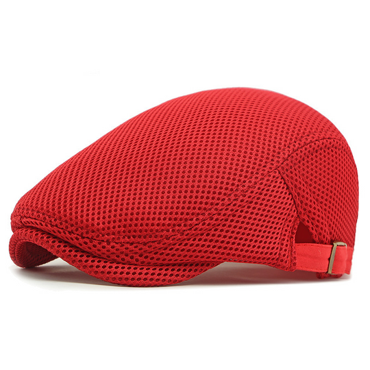 🧢 LIMITED TIME 30% OFF! 🍂 Breathable Flat Cap with Adjustable Strap – Mesh Fabric, Classic Ivy Style 🍁