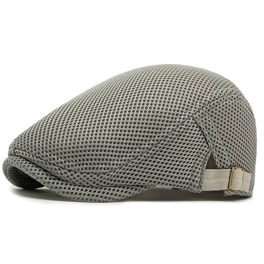 🧢 LIMITED TIME 30% OFF! 🍂 Breathable Flat Cap with Adjustable Strap – Mesh Fabric, Classic Ivy Style 🍁