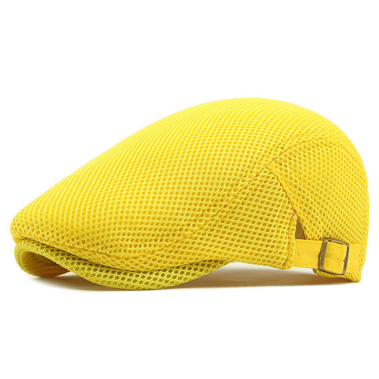 🧢 LIMITED TIME 30% OFF! 🍂 Breathable Flat Cap with Adjustable Strap – Mesh Fabric, Classic Ivy Style 🍁