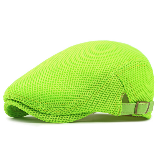 🧢 LIMITED TIME 30% OFF! 🍂 Breathable Flat Cap with Adjustable Strap – Mesh Fabric, Classic Ivy Style 🍁