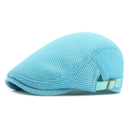 🧢 LIMITED TIME 30% OFF! 🍂 Breathable Flat Cap with Adjustable Strap – Mesh Fabric, Classic Ivy Style 🍁