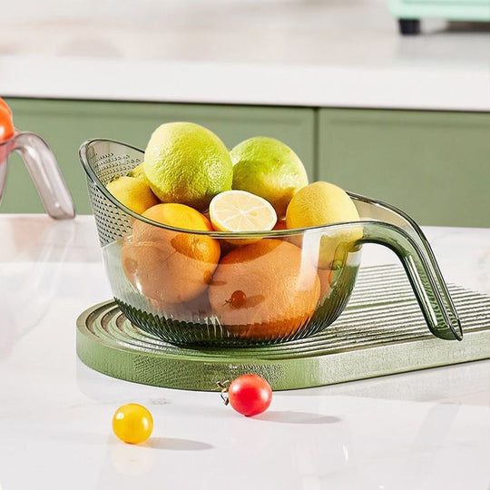 🍚 40% OFF! 🥣 Multipurpose Rice Washing Bowl Strainer with Handle
