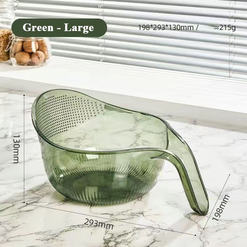 🍚 40% OFF! 🥣 Multipurpose Rice Washing Bowl Strainer with Handle